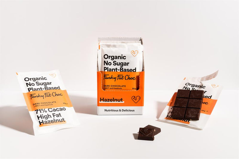 Organic Sugar-free Functional Hazelnut Chocolate Bar 50g