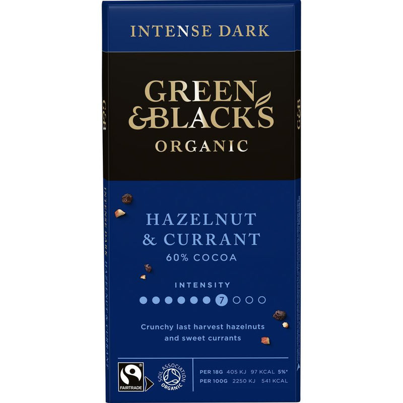 Organic Hazelnut & Currant Chocolate 90g