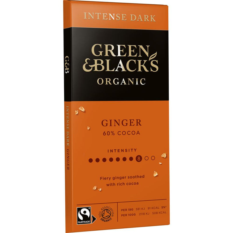 Organic Dark Ginger 60% Chocolate 90g