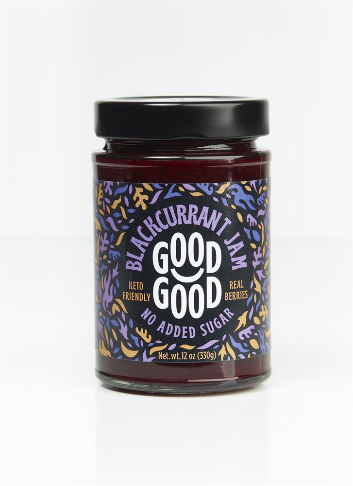 GOOD GOOD Blackcurrant Jam 330g - No Added Sugar