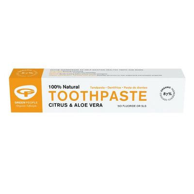 Certified organic citrus-fresh toothpaste for sensitive gums