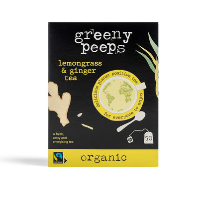 Greenypeeps Organic Lemongrass & Ginger Tea (50 x 1.5gm Teabags)