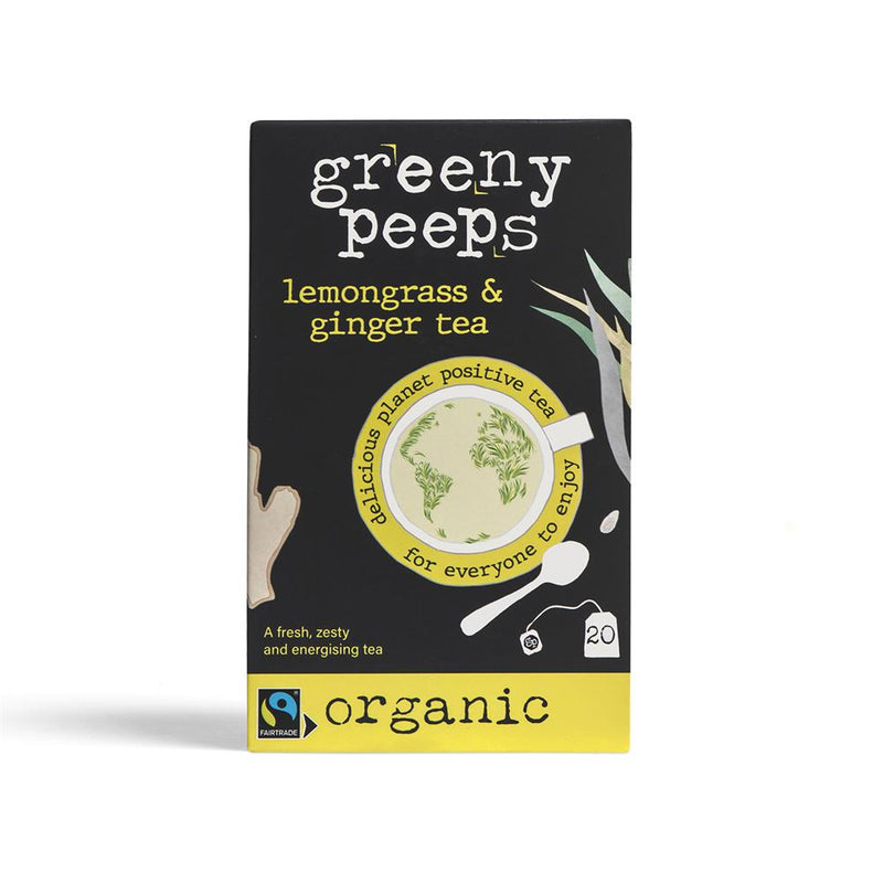 Greenypeeps Organic Lemongrass & Ginger Tea (20 x 1.5gm Teabags)