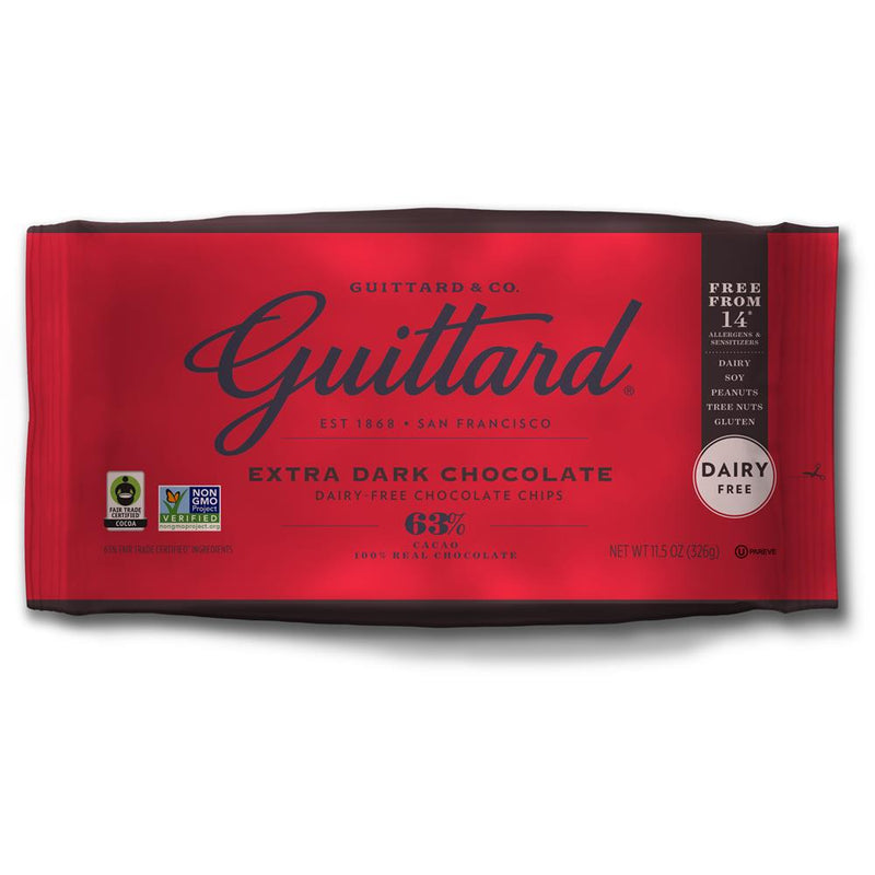 Guittard 72% Extra Dark Chocolate Baking Chips. 326g