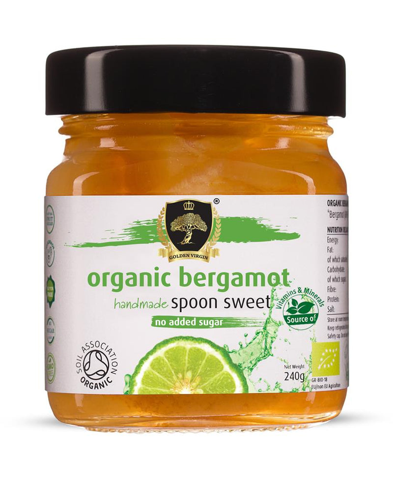 Organic Bergamot Spoon Sweet PRESERVE 240g no added sugar