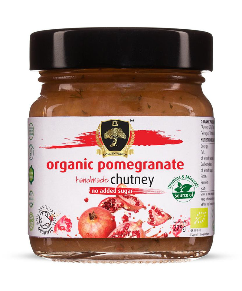 Organic Pomegranate Chutney 225g no added sugar