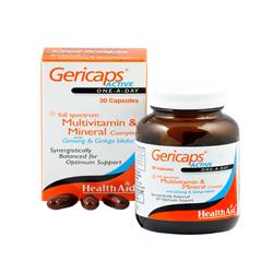 Gericaps Active (with Ginseng + Ginkgo Biloba) Capsules 30&