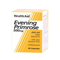 Evening Primrose Oil 500mg + Vitamin E Capsules 60&