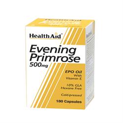 Evening Primrose Oil 500mg + Vitamin E Capsules 180&