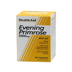 Evening Primrose Oil 1000mg + Vitamin E Capsules 60&