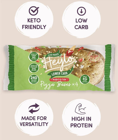 Heylo Low-Carb Pizza Bases 4 x 70g