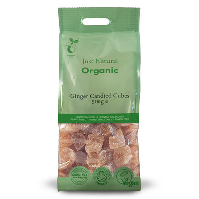 Organic Ginger Candied Cubes 500g