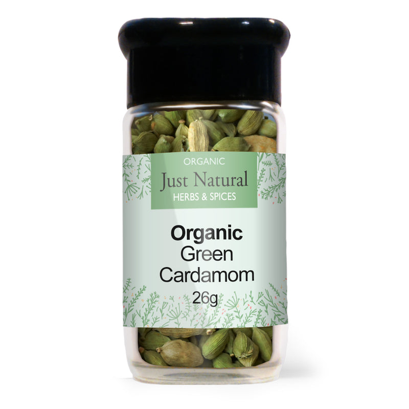 Organic Green Cardamom Pods (Glass Jar) 40g