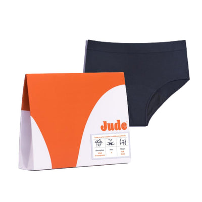 Jude Leak Proof Underwear Size 8 Full Cut High Waisted Black -  1 unit