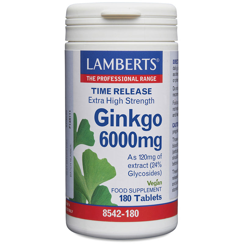 Ginkgo 6000mg High Strength Time Release 180 tablet