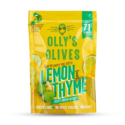 The Hippie Lemon & Thyme Green Olives 50g