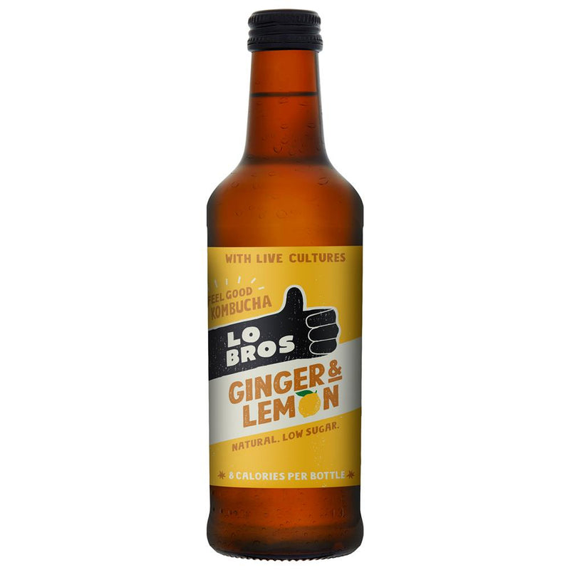 Lo Bros Kombucha Ginger Lemon Low sugar 330ml