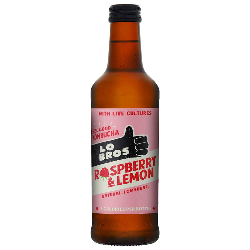 Lo Bros Kombucha Raspberry Lemon Low sugar 330ml