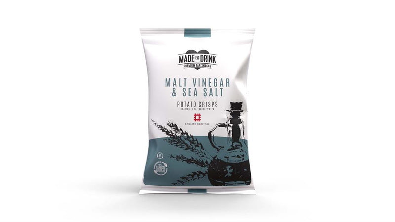 English Heritage Sea Salt & Malt Vinegar Crisps 150g