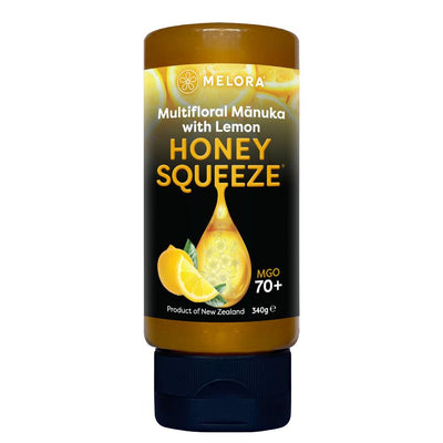 FREE MELORA Manuka Squeeze 70+ MGO Lemon 330g