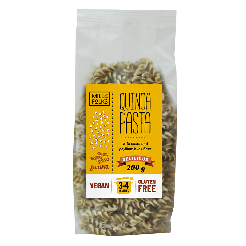 Mill&Folks Quinoa pasta fusilli 200g Gluten free Vegan