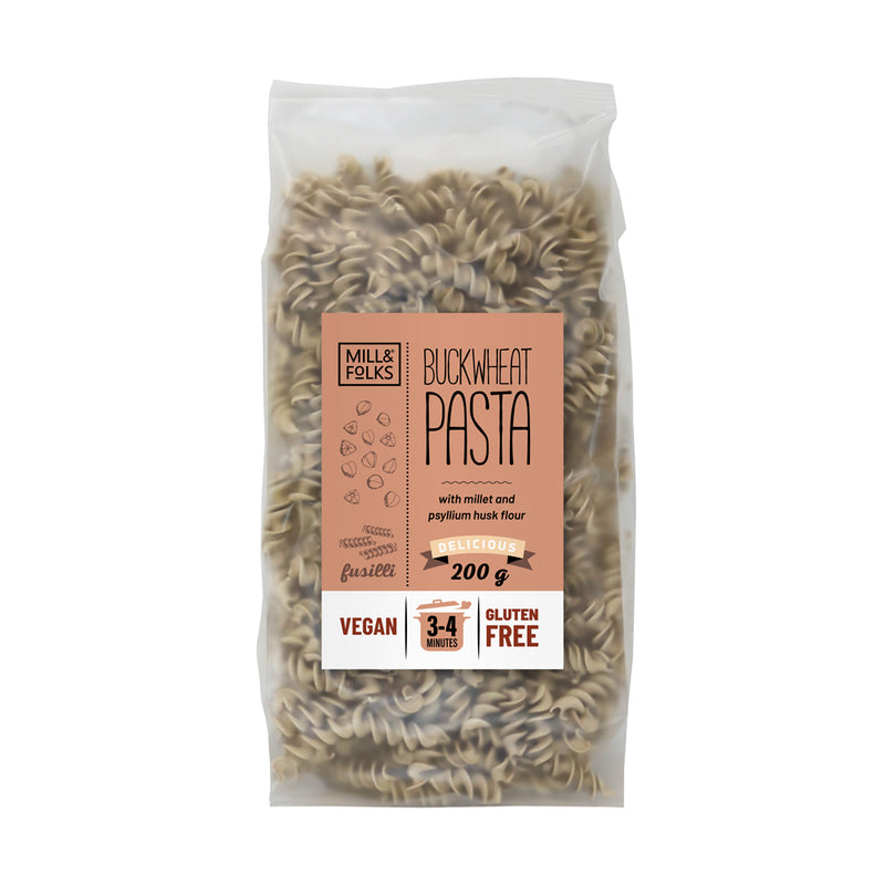 Mill&Folks Buckwheat pasta fusilli 200g Gluten freeVegan