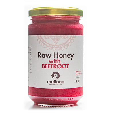 MELLONA Cypriot Raw Honey with Beetroot 400g