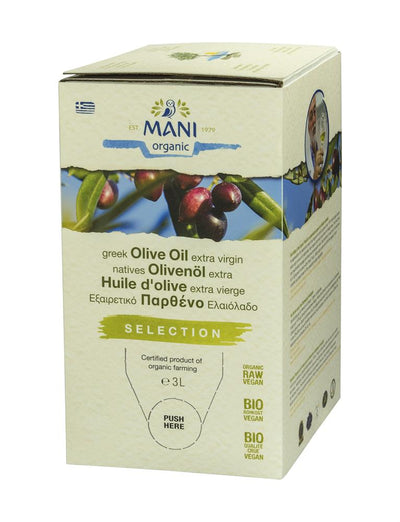 MANI Organic Extra Virgin Olive Oil 3L "BIB"