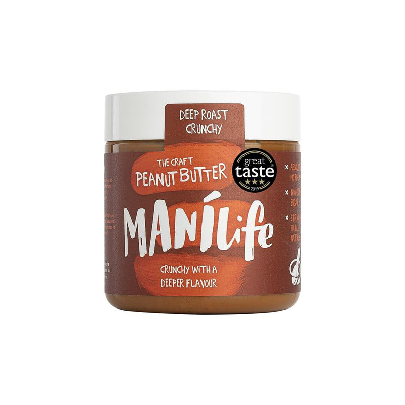 ManiLife Deep Roast Crunchy Peanut Butter - 295g Jar