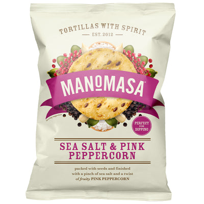 Manomasa Sea Salt & Pink Peppercorn Tortillas 140g