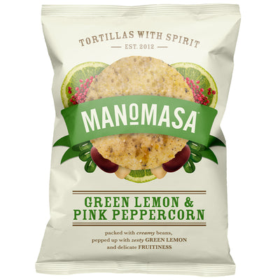 Manomasa Green Lemon & Pink Peppercorn Tortillas 140g