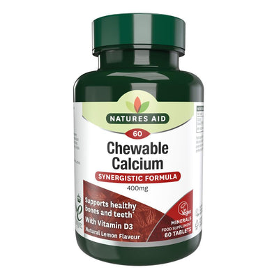 Calcium (Chewable) - 400mg (Natural Lemon Flavour) 60 Tablets