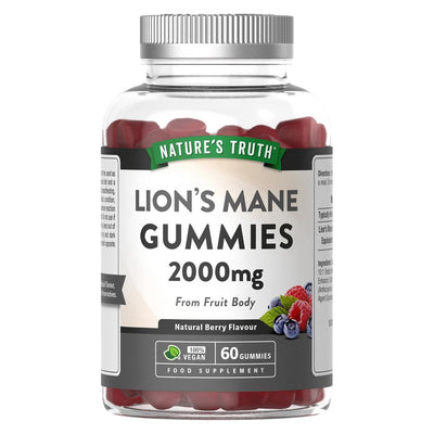 Lion's Mane 2000mg Berry 60 Vegan Gummies