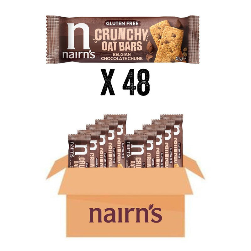 GF Belgian Chocolate Chunk Crunchy Oat Bars Pack (48 x 40g bars)