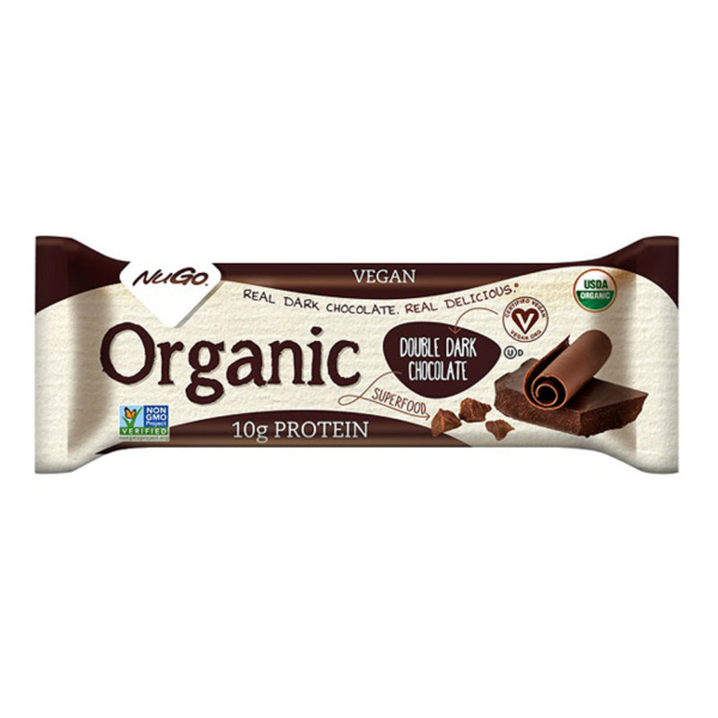 NuGo Organic Double Dark Chocolate Bar 50g