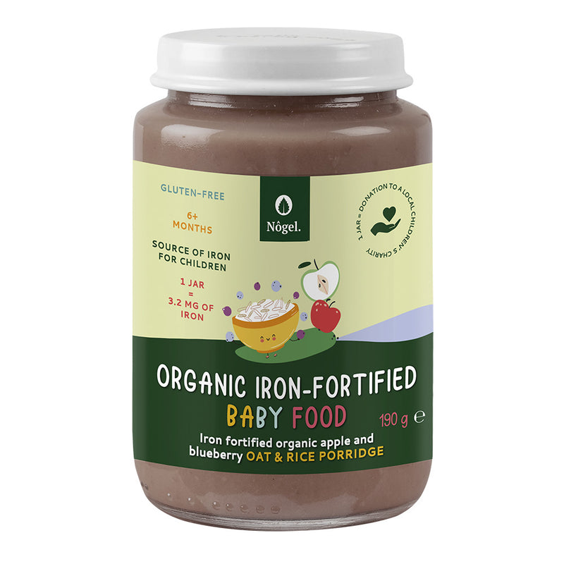 Organic Iron Fortified Oat & Rice Porridge Blueberry 190g