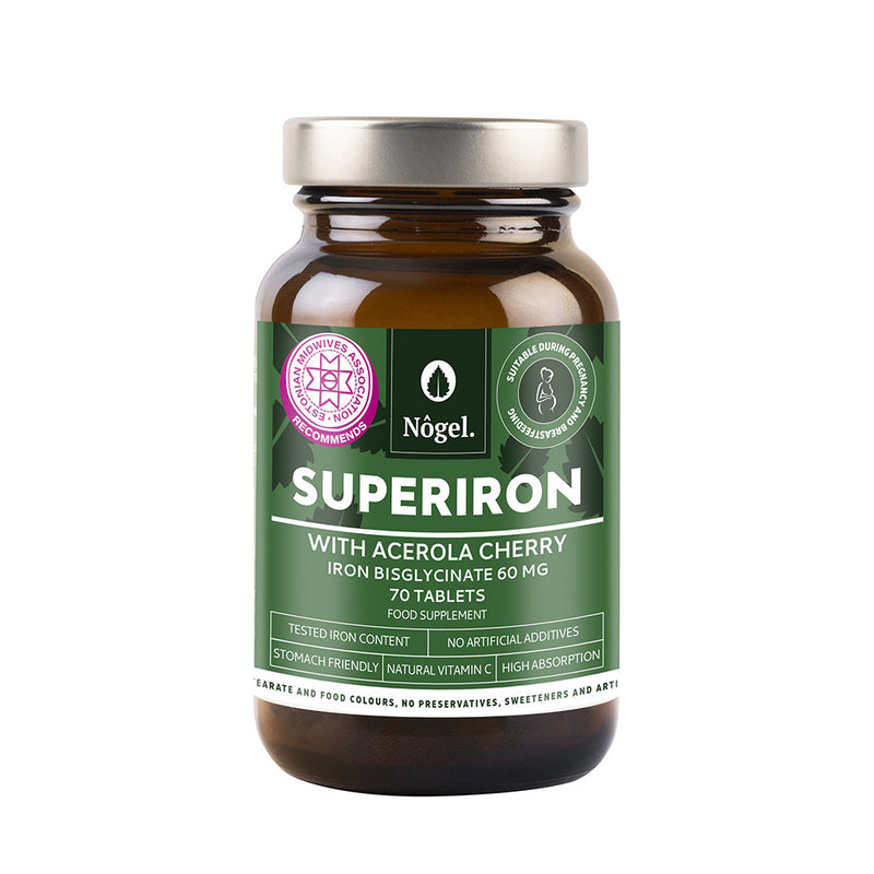 Superiron Iron Food Supplement 60mg with Acerola Cherry 70tabs