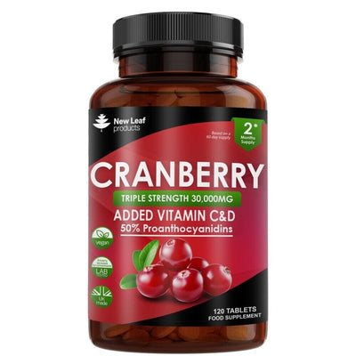 Cranberry Tablets + Vitamin C & D 30000mg 120 tablets