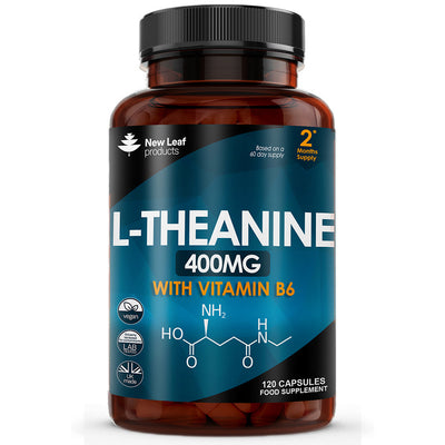 L-Theanine + Vitamin B6 400mg Vegan 120 Capsules