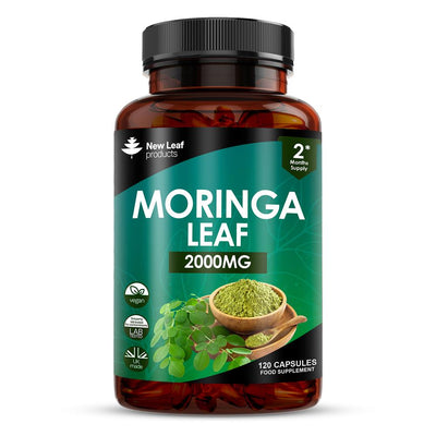 Moringa Leaf Capsules - Pure Extract & Powder 2000mg 120 capsules