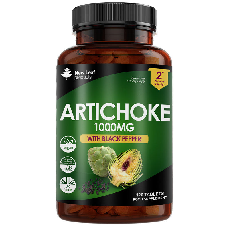 Artichoke Extract Tablets 1000mg + Black Pepper 120tablets