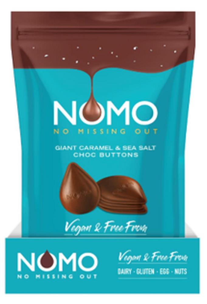 Nomo Free from Sea Salt and Caramel Chocolate Buttons 110g