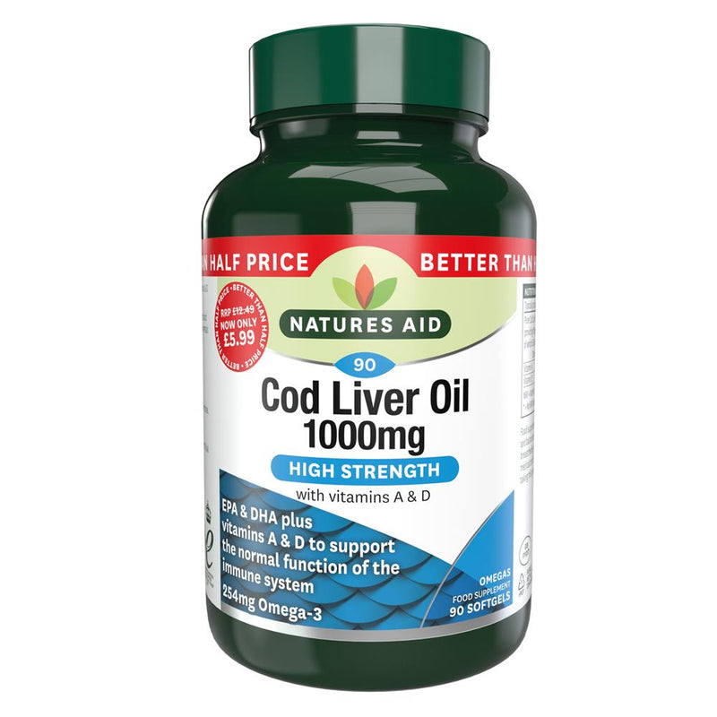 Cod Liver Oil (High Strength) 1000mg 90 Caps