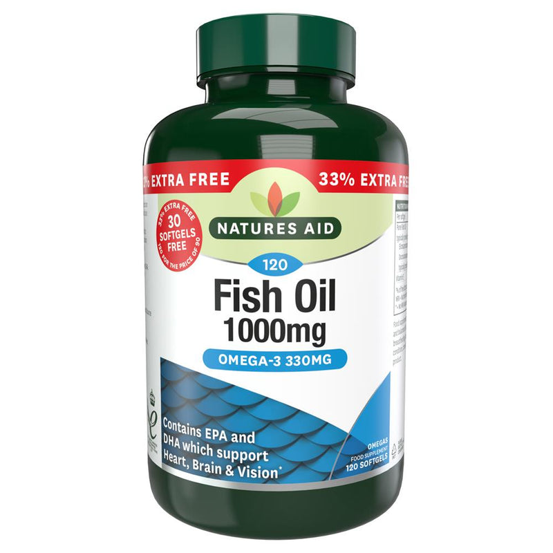 Fish Oil - 1000mg (Omega-3 Rich) - 90 + 33% EXTRA FILL