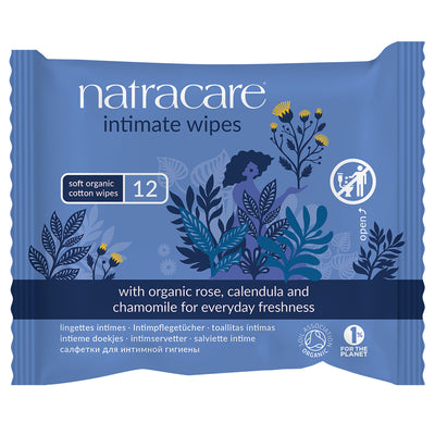 Organic Cotton Intimate Wipes x 12