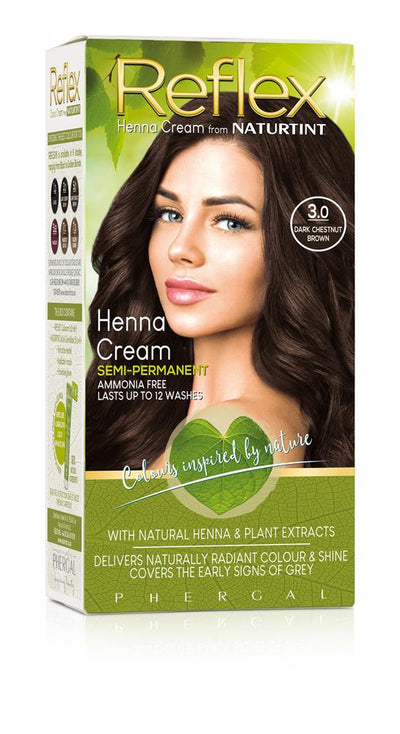 Reflex Semi-Permanent Henna Cream 3.0 Dark Chestnut Brown 110ml