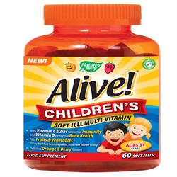 Alive! Children`s Soft Jells Multi-vitamin 60 Chewables