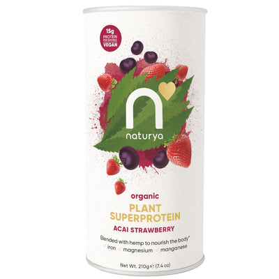 Naturya Plant Superprotein Acai Strawberry Organic 210g