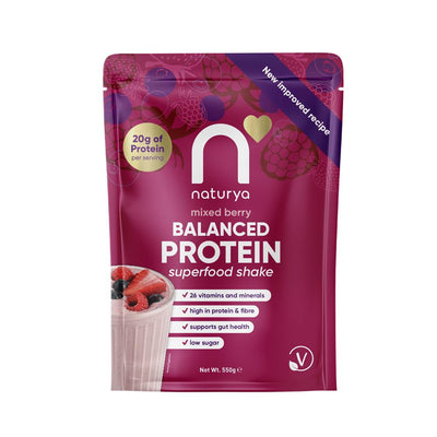 Naturya Balanced Protein Superfood Shake Mixed Berry 550g
