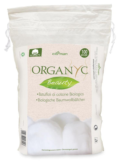 100% Organic Cotton Balls - 100 Balls